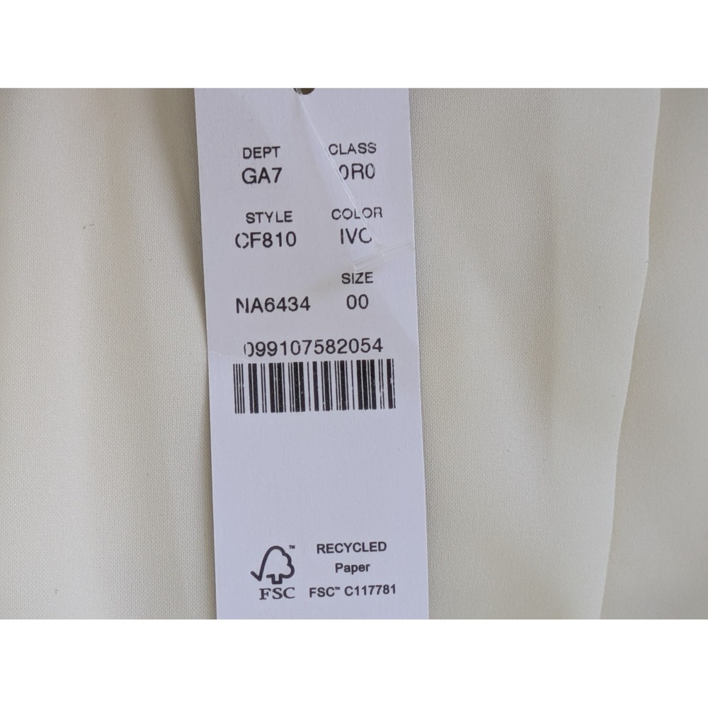 J. Crew Collection high-rise Portia pant tuxedo wool Sze 00 Ivory NWT $220 CF810 - Picture 10 of 10